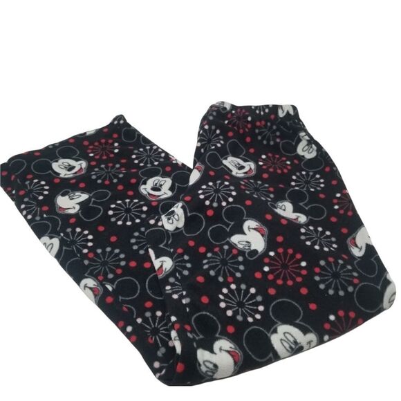 Cute black white red warm fleece Mickey Mouse jammie pants or day fleece pants. - Picture 1 of 13